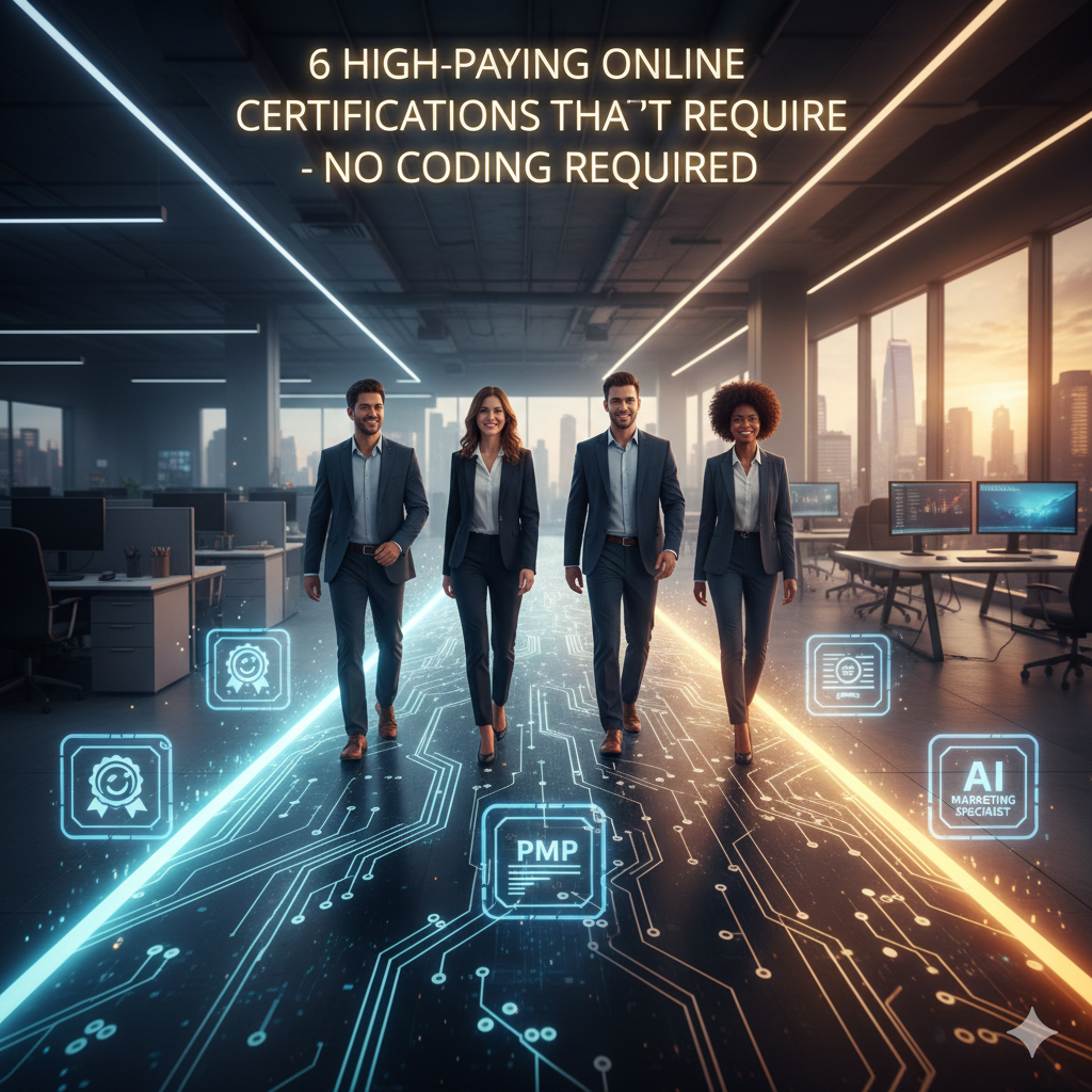 6 High-Paying Online Certifications That Don’t Require a Tech Degree